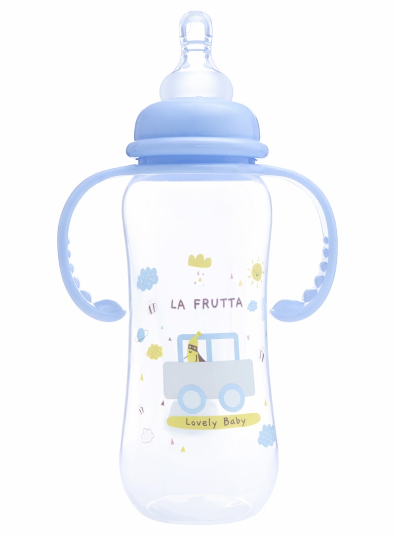 La Frutta Feeding Bottle With Hand 250ml, BBA FREE - (4+ Months) - Blue - Image 2