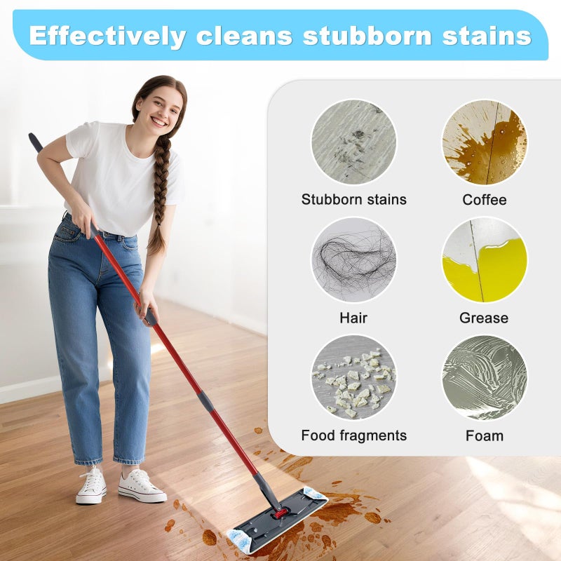 DLAIMI Mop Replacement Pads for OCedar H2prO Flat Mop System, 3 Pack Mop Pads for Ocedar H2prO Flat Mop, Microfiber Mop Heads Replacements for OCedar H2pro, Reusable Mop Refills Safe on Various Floors - Image 3