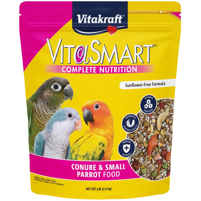 Vitakraft Vita Smart Gourmet Conure Food - Vitamin-Fortified - Daily Pet Bird Food for Conures and Small Parrots - Image 1