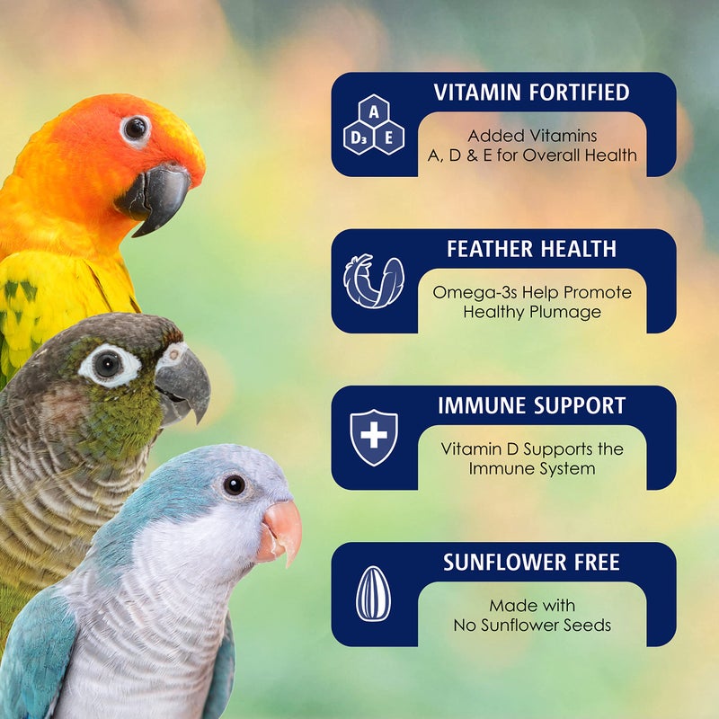 Vitakraft Vita Smart Gourmet Conure Food - Vitamin-Fortified - Daily Pet Bird Food for Conures and Small Parrots - Image 2