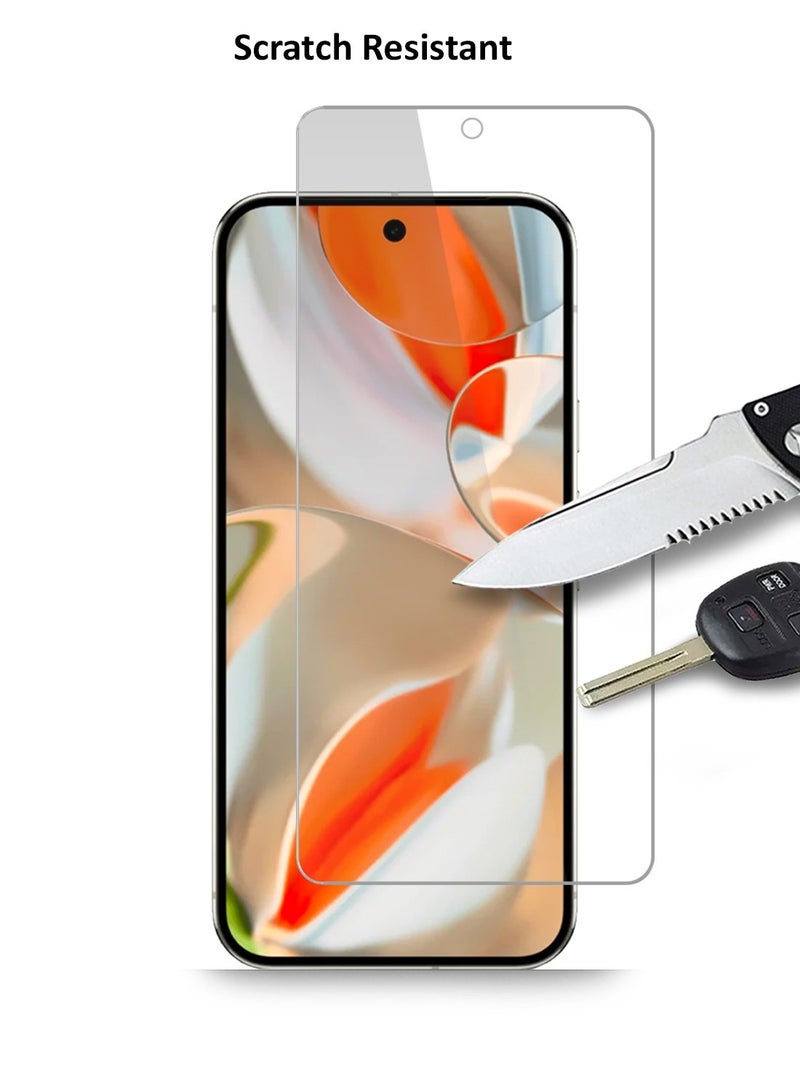 Techie حماية شاشة زجاجية مقسّاة HD بحجم 2 عبوة لجهاز Google Pixel 9 Pro / 9 5G - مضادة للانعكاس ومضادة للفقاعات بصلابة 9H وسمك 0.33 مم وحواف مدورة وسهولة في التركيب - Image 2