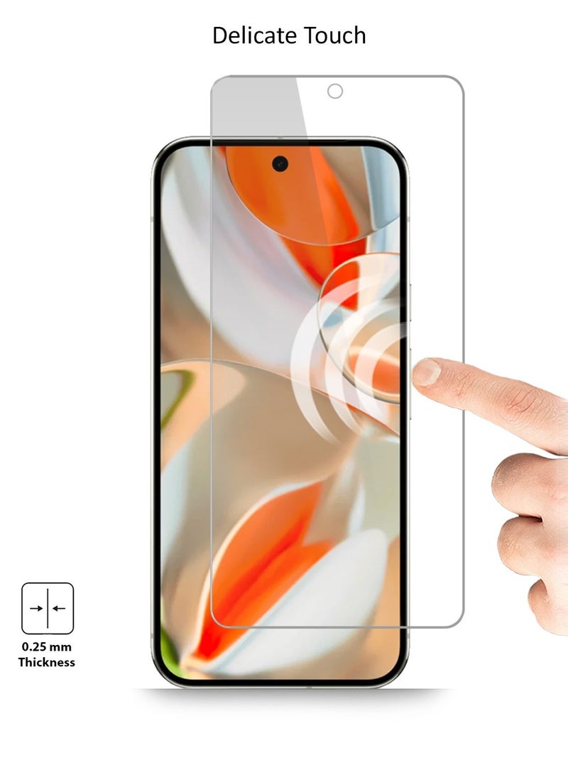 Techie حماية شاشة زجاجية مقسّاة HD بحجم 2 عبوة لجهاز Google Pixel 9 Pro / 9 5G - مضادة للانعكاس ومضادة للفقاعات بصلابة 9H وسمك 0.33 مم وحواف مدورة وسهولة في التركيب - Image 4