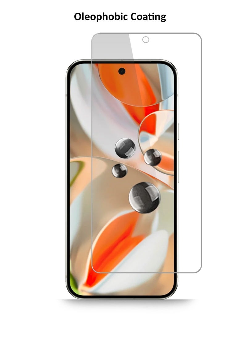 Techie حماية شاشة زجاجية مقسّاة HD بحجم 2 عبوة لجهاز Google Pixel 9 Pro / 9 5G - مضادة للانعكاس ومضادة للفقاعات بصلابة 9H وسمك 0.33 مم وحواف مدورة وسهولة في التركيب - Image 3