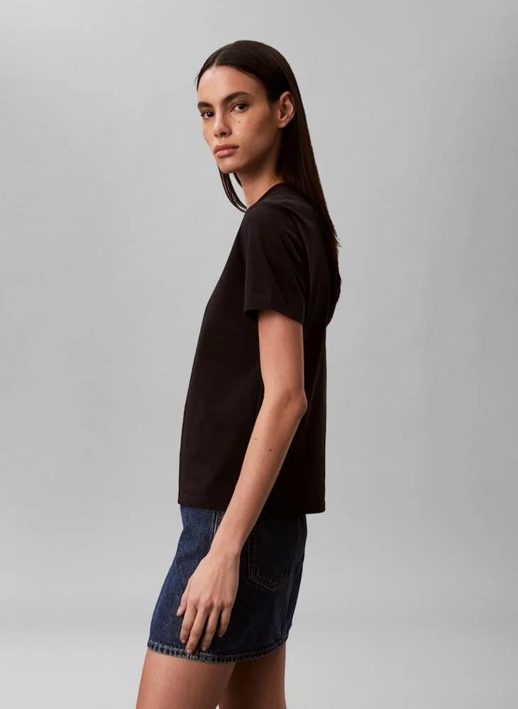 Calvin Klein Jeans  Heritage Logo Crew Neck T-Shirt for Women | Best Price UAE
