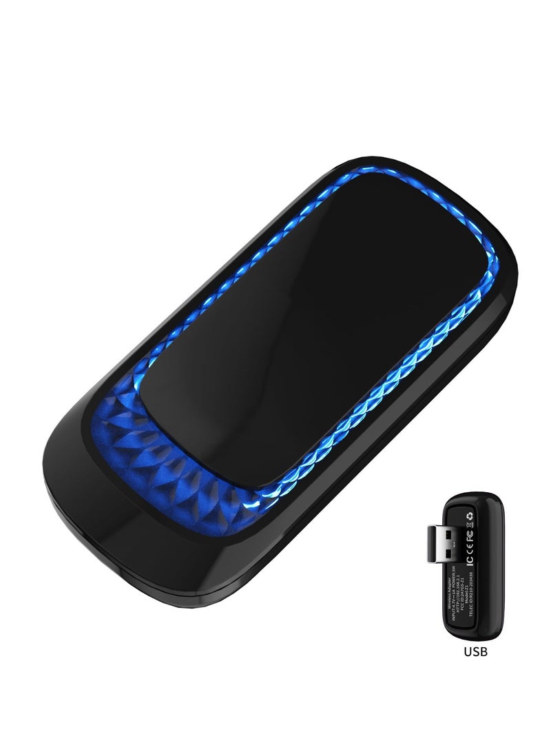 SYOSI Plug & Play CarPlay Wireless Adapter for All Factory Wired CarPlay Cars, Plug & Play Wireless CarPlay Adapter with USB Port Convert Wired to Wireless CarPlay Dongle - Image 1