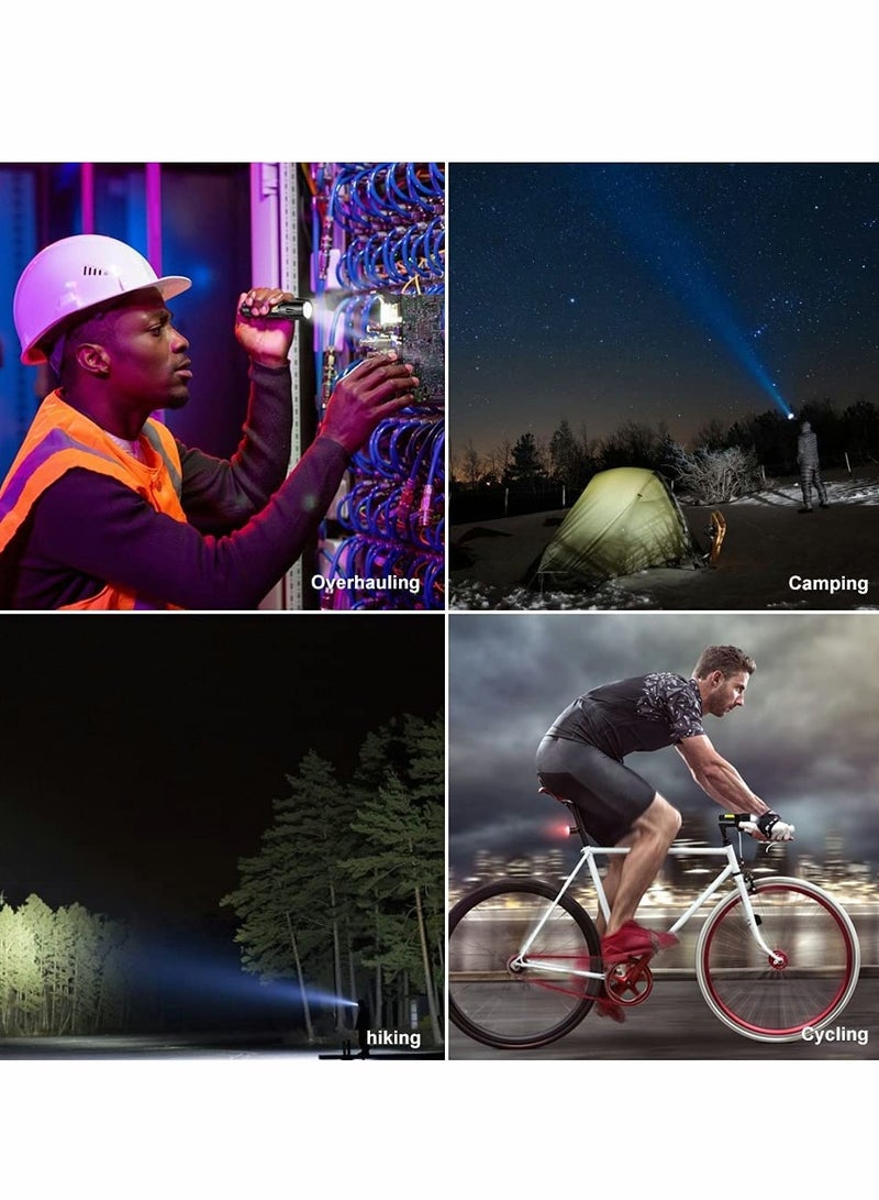 USB Rechargeable Torch, Outdoor Emergency Light Check Light XPE/COB Mini Torch, Portable Waterproof Handheld Torch for Camping, Outdoor, Emergency and Daily Use (2 Pack) - Image 4