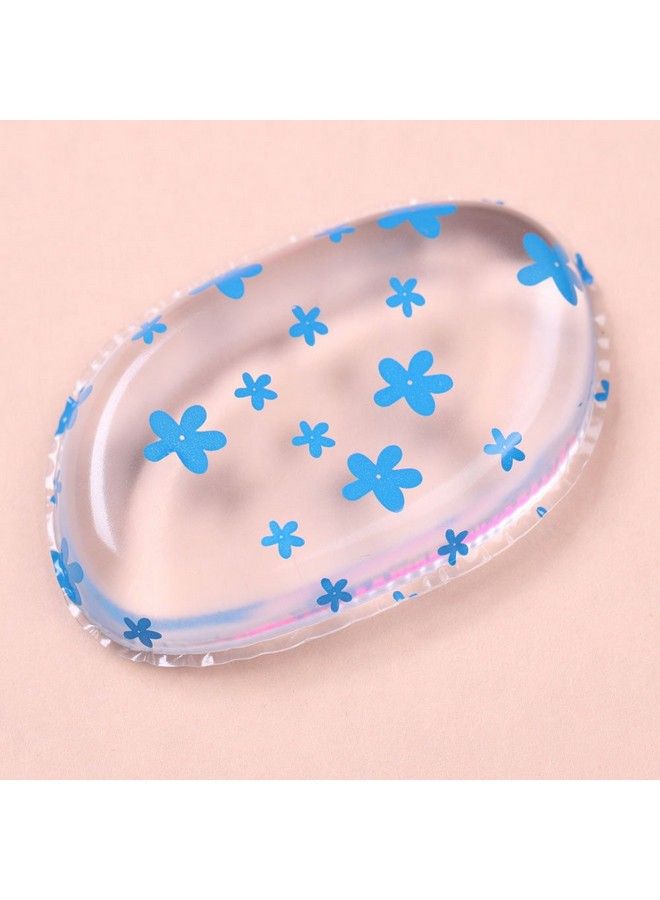 Jenna Silicone Makeup Sponge Transparent Blue Flower - Image 5