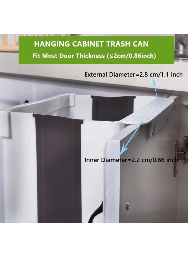 Foldable Kitchen Trash Bin with Bag Holder – Hanging Cabinet Waste Bin - Image 3