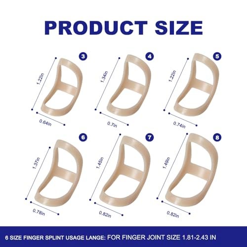 SOFT HOME 6 Pack Oval Finger Splints Waterproof Finger Splint for Arthritis, Trigger Finger,Mallet Fingers - Trigger Finger splints For Thumb, Index, Middle, Pinky or Ring Finger - Image 2