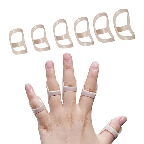 SOFT HOME 6 Pack Oval Finger Splints Waterproof Finger Splint for Arthritis, Trigger Finger,Mallet Fingers - Trigger Finger splints For Thumb, Index, Middle, Pinky or Ring Finger - Image 1