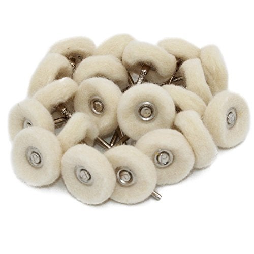 PHYHOO Buffing Polishing Wheel Kit Aluminum Polish Mounted Cotton Soft Fine 3/32 Shank Buff Wheels Shank Rotary Tools Accessories Pack of 20 Pieces - Image 4
