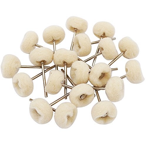 PHYHOO Buffing Polishing Wheel Kit Aluminum Polish Mounted Cotton Soft Fine 3/32 Shank Buff Wheels Shank Rotary Tools Accessories Pack of 20 Pieces - Image 1