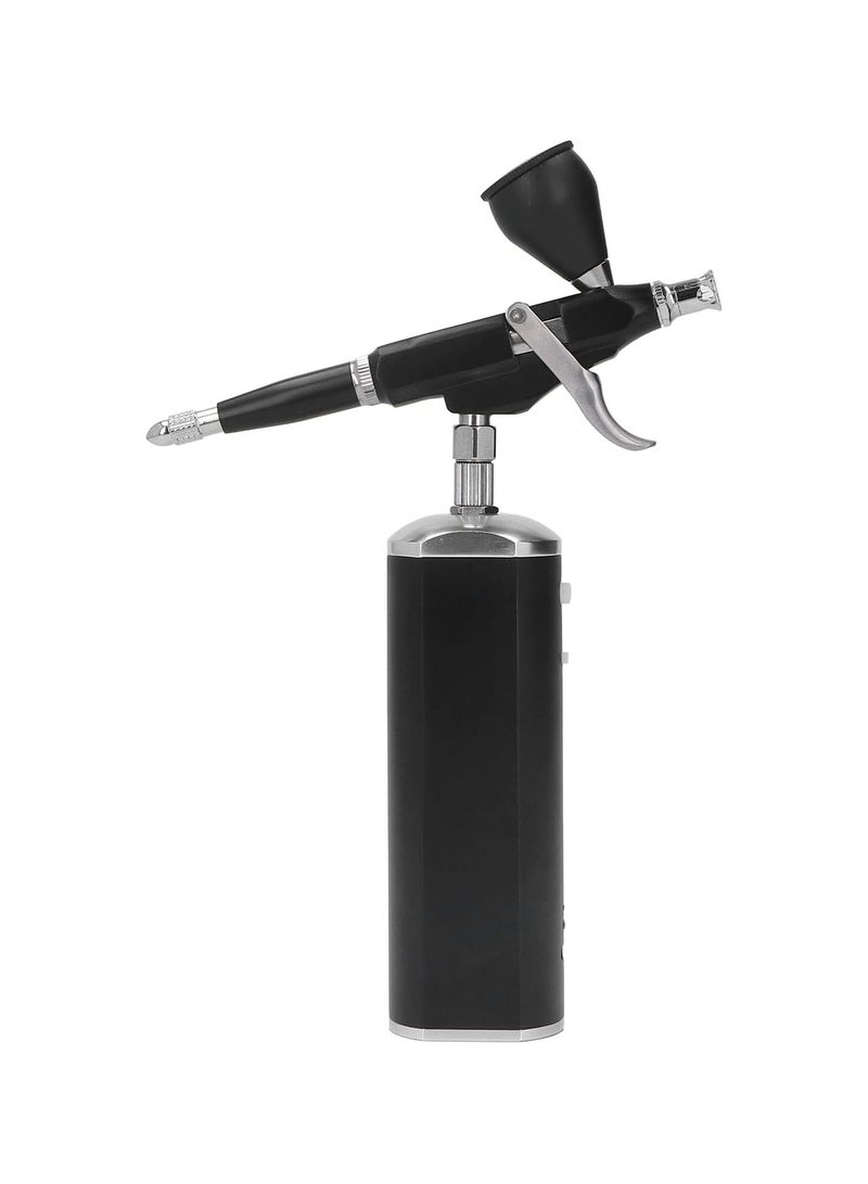 GGOOT 30Psi Black Rechargeable Airbrush Set with Compressor Dropper Painting Cup Nozzle Cover for Makeup Barber, Nail Art, Makeup, Model Painting  - Image 5