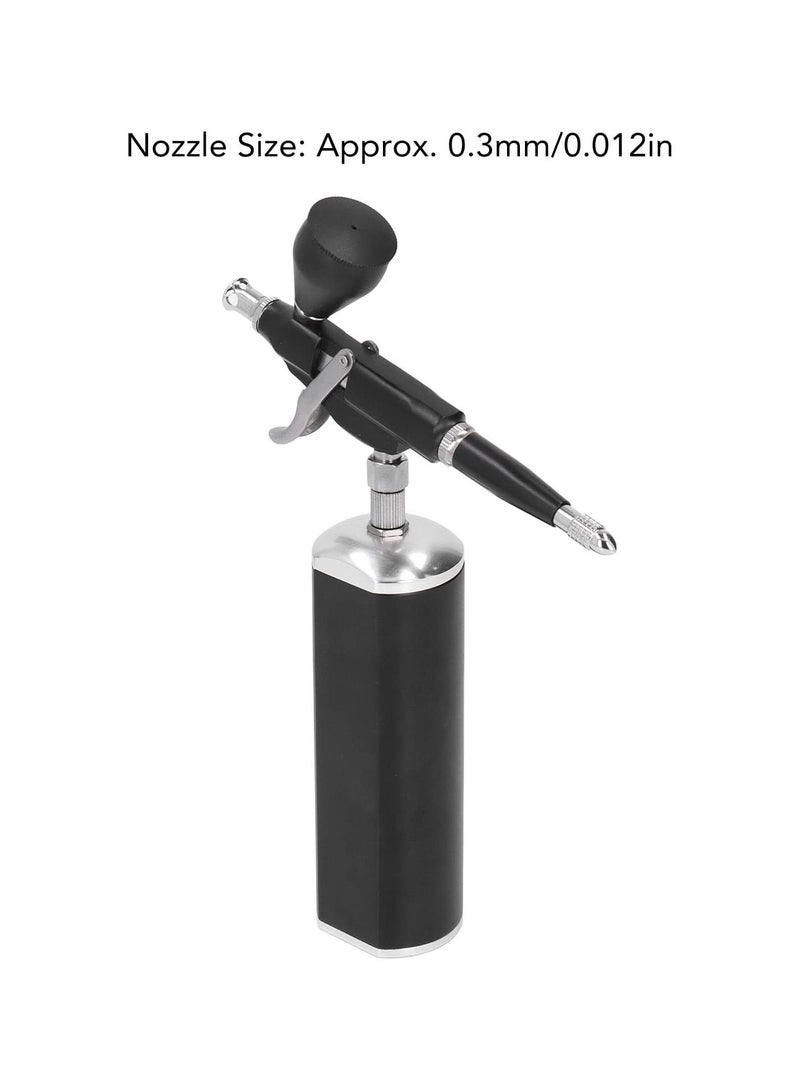 GGOOT 30Psi Black Rechargeable Airbrush Set with Compressor Dropper Painting Cup Nozzle Cover for Makeup Barber, Nail Art, Makeup, Model Painting  - Image 4