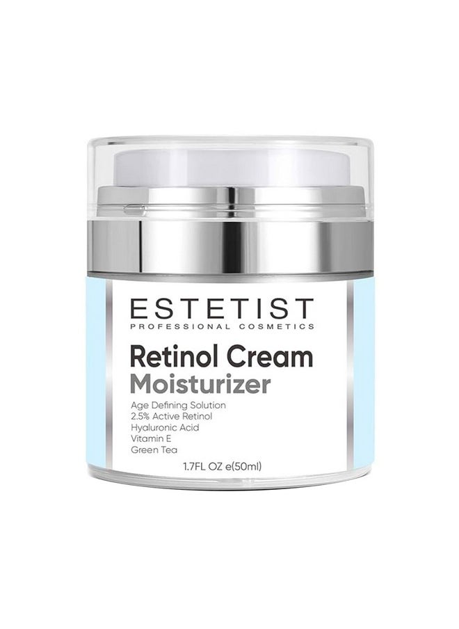 Estetist - Organic Face Moisturizer With Hyaluronic Acid, The Ultimate Anti-Aging & Hydrating Cream For Wrinkles And Fine Lines, For Men & Women, 2.5% Retinol Moisturizer For Daily Use - Image 1