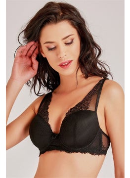 Magic Form 3912 Women's Black Lace Sponge Bra  - Image 1