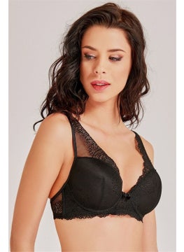 Magic Form 3912 Women's Black Lace Sponge Bra  - Image 3
