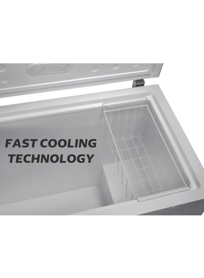 جينيرال جولد فريزر أفقي من General Gold بسعة 200 لتر، باللون الأبيض، مزوّد بإضاءة LED وقفل بمفتاح، تصميم واسع موفّر للطاقة مع نظام إزالة ثلج يدوي - Image 4