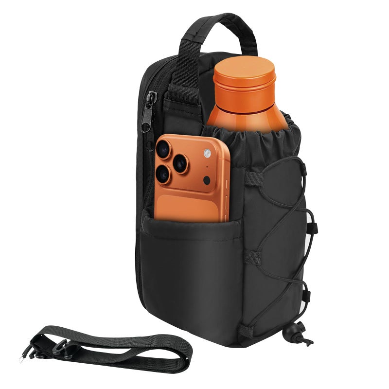 Carttiya Magnetic Gym Bag for Men Women-Water Bottle Carrier Holder with Strap & Phone Pockets for 40oz Tumbler with Handle, 4 Built-in Magnets Small Gym Bag for Sports, Concert Airline Travel Walking - Image 1