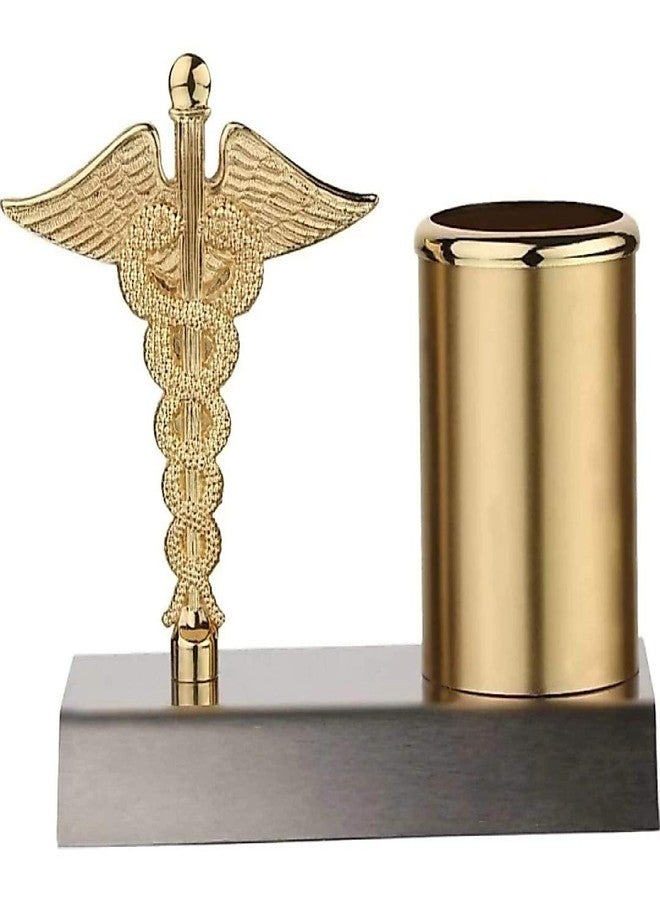 SMART WORLD Caduceus Designed Desk Organizer with Black Matt Roller Ball Pen & Stethoscope Keychain(3in1 Gift Set) for Gifting Specially for Doctors clinics,Hospital Receptions Medical Student,Birthdays - Image 3