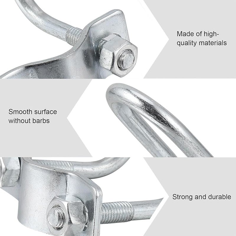 2Pcs Galvanized Steel U Clamp Pipe Strap Bracket For Irrigation And Farm Tubing - Image 5