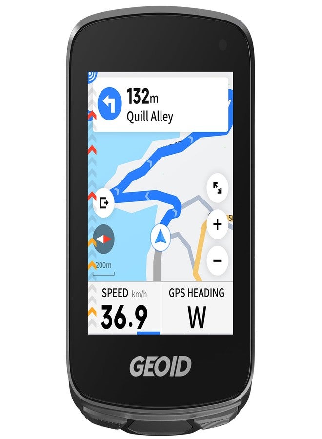 GEOID كمبيوتر الدراجة/الدراجة GEOID CC700 Pro بشاشة لمس ملونة 2.8 بوصة، مزود بنظام تحديد المواقع العالمي (GPS)، ونظام ملاحة بالخرائط مع إمكانية إعادة توجيه المسار، ومزامنة تلقائية عبر الواي فاي، وتقنية ANT+/Bluetooth، وإشعارات الرسائل، ومقاوم للماء بمعيار IPX7، وتدريب داخلي مجاني. - Image 1