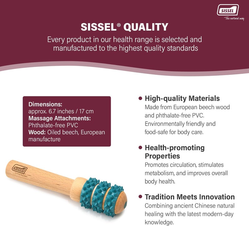 SISSEL FitRoller للاسترخاء العضلي وتخفيف الصداع وتعزيز الدورة الدموية صديق للبيئة وخالي من الفثالات مزيج من التقليد والحداثة تدليك الرأس المتنوع للصحة والعافية - Image 2
