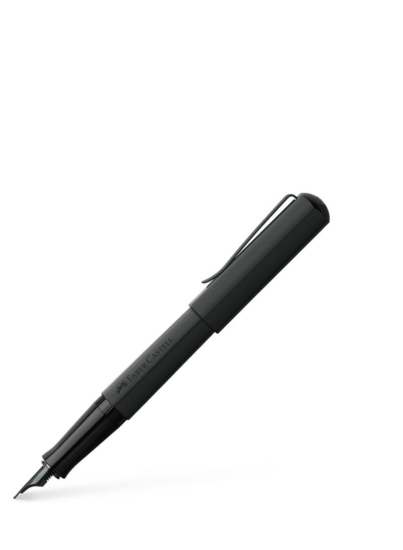 Faber-Castell Hexo set: fountain pen M and ballpoint pen Black Matt, Made in Germany