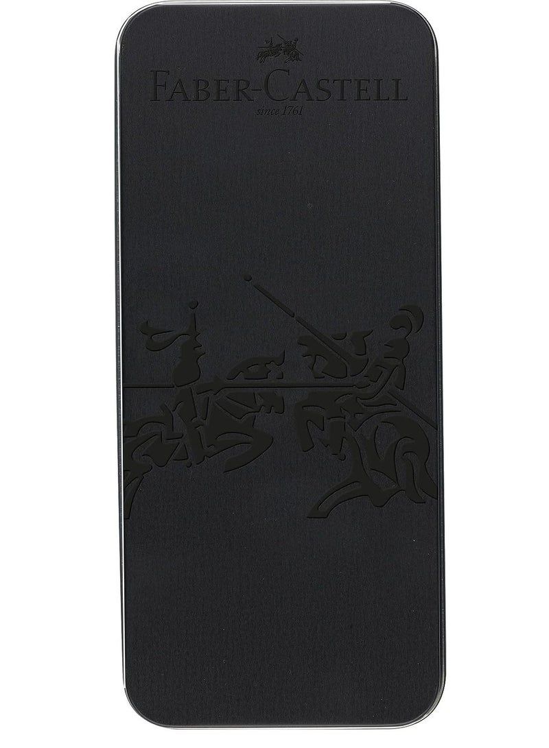 Faber-Castell Hexo set: fountain pen M and ballpoint pen Black Matt, Made in Germany