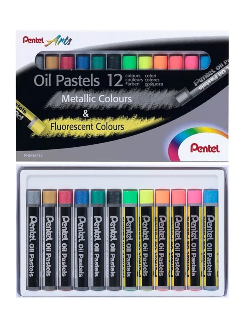 12-Piece Oil Pastel Multicolour