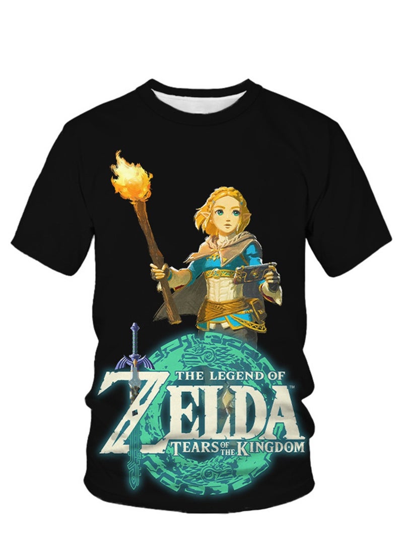 Game Zelda Breath of the Wild 3D digital printing personalized breathable children's T-shirt  - Image 1