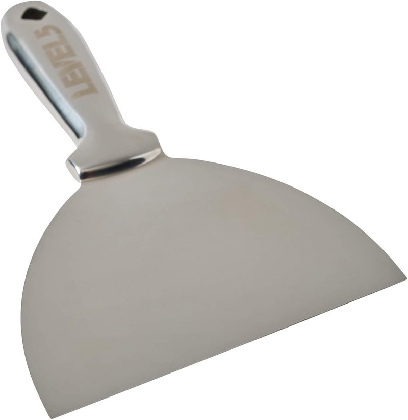 Level-5 6" All Stainless Steel Joint Knife - | Professional Grade Putty Blade, Premium Polished All-Metal, Precision Ground Edge, Ergonomic, Corrosion Resistant | 5-406 - Image 4
