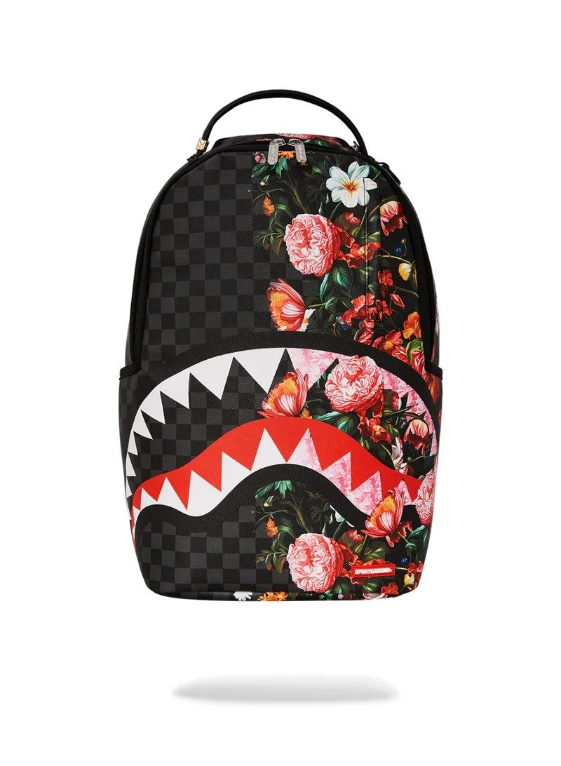 SPRAYGROUND SPLIT PINK FLORAL CHECK DLXSV BACKPACK