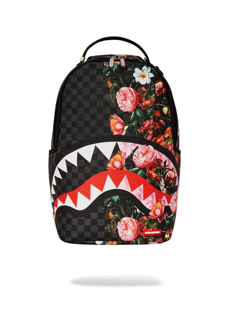 SPRAYGROUND SPLIT PINK FLORAL CHECK DLXSV BACKPACK  - Image 1