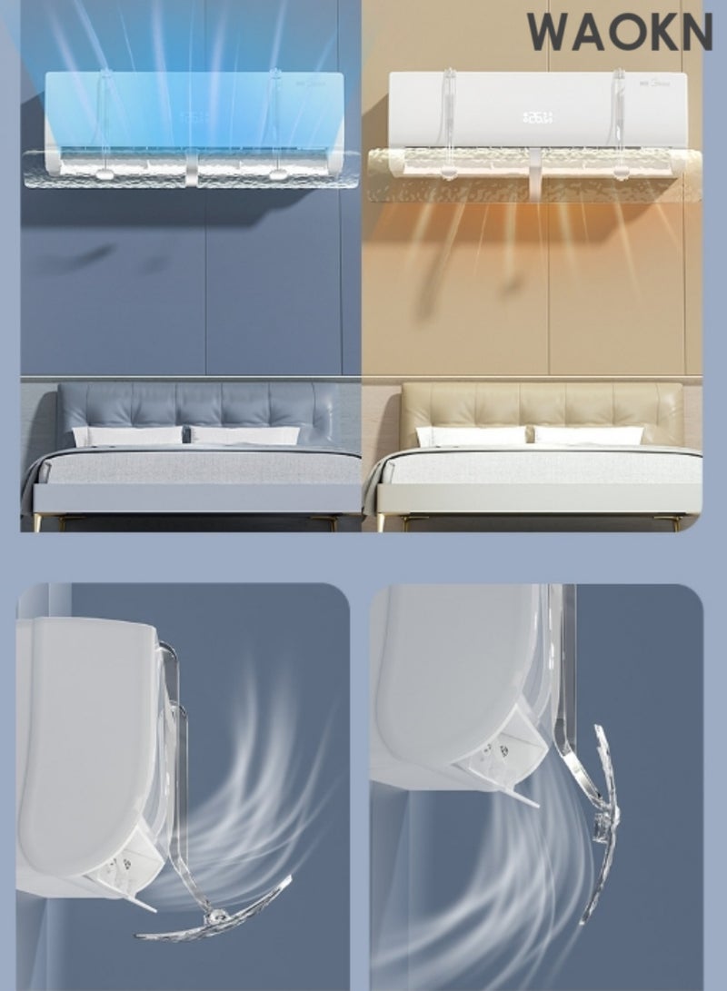 WAOKN Air Conditioner Deflector,Split AC Deflector Central, Anti-Direct Blowing Baffle Windshield for Home, Adjustable AC air Deflector Suitable for Split air conditioners,Adjustable AC air Deflector Suitable for Split air conditioners,Mini-Split - Image 2