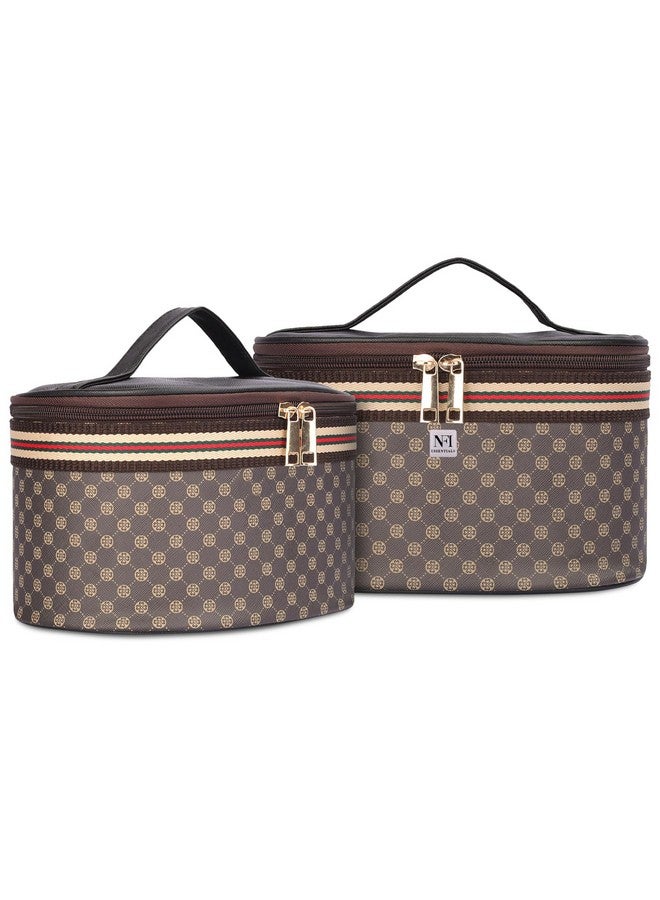 NFI essentials مجموعة NFI الأساسية من 2 صندوق تجميل صندوق مكياج صندوق مجوهرات صندوق زفاف صندوق زينة - Image 1