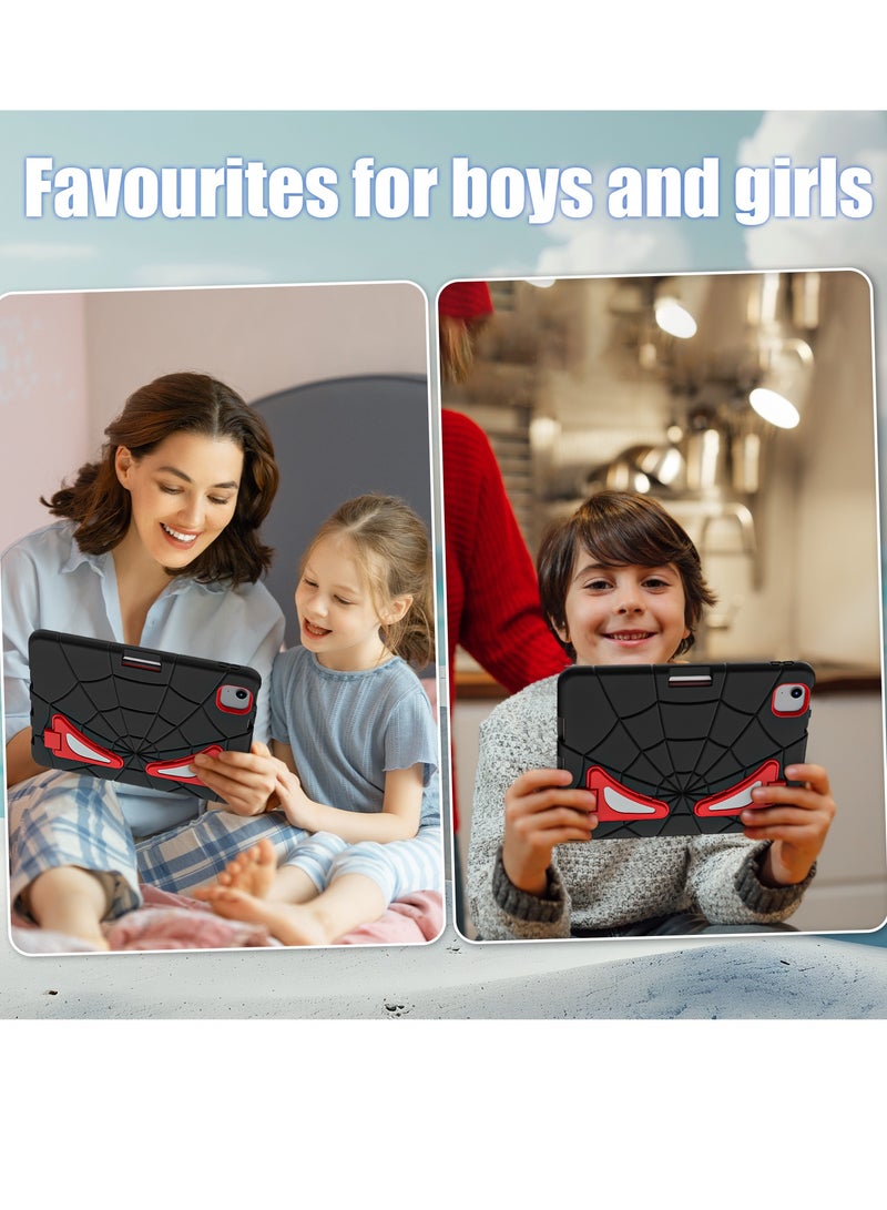 جراب على شكل عنكبوت متوافق مع جهاز iPad Air 11 بوصة M2 2024 / iPad Air 11 بوصة M3 2025 غطاء واقٍ مقاوم للصدمات مع حامل قلم للأطفال - Image 5