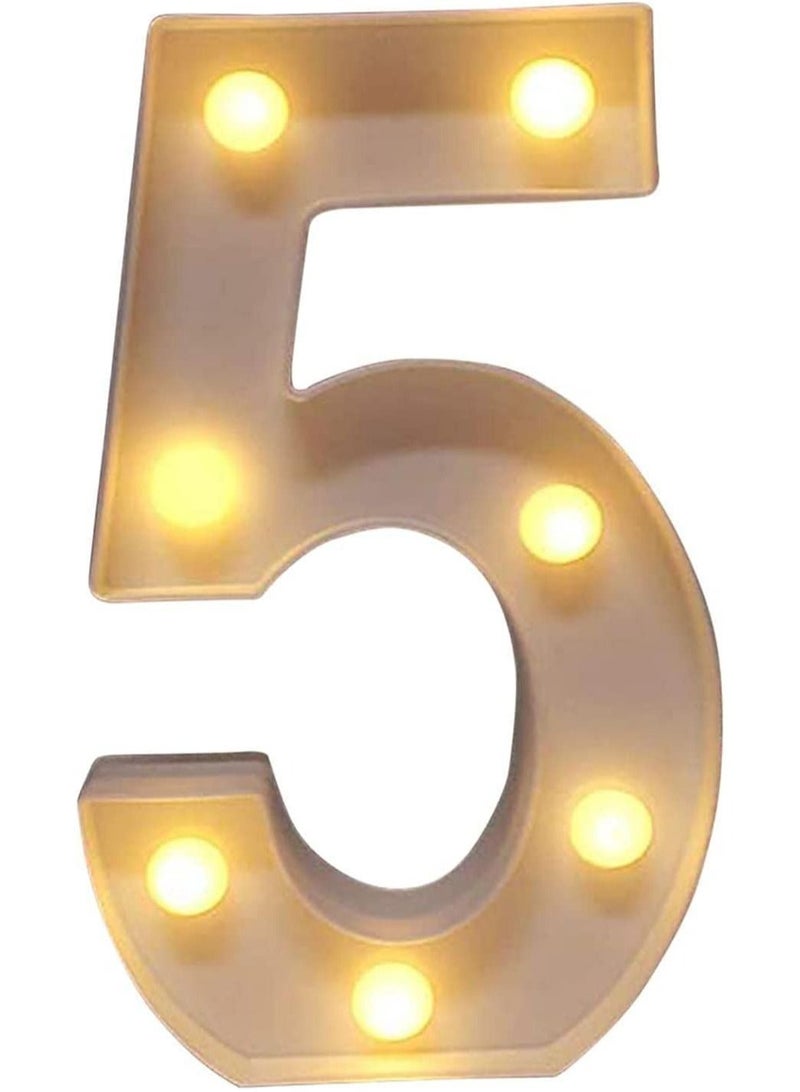 فيتاشيلي أرقام LEDs لافتة الوقوف مع مصابيح مصباح ليلي أبيض دافئ  5 - Image 1