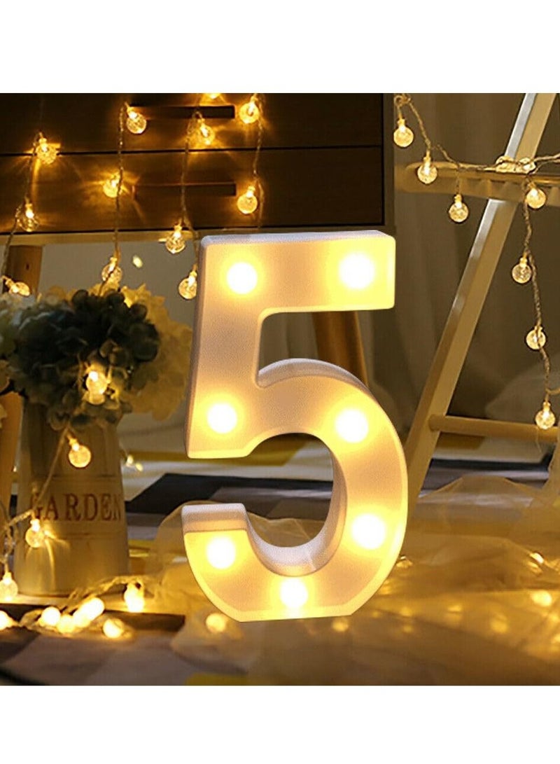 فيتاشيلي أرقام LEDs لافتة الوقوف مع مصابيح مصباح ليلي أبيض دافئ  5 - Image 2