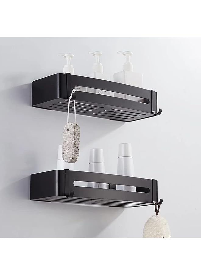 Raxoom Shelf Organizer Shower Storage Corner Shelves Wall Mounted Aluminum Toilet Shampoo Holder No Drill Bathroom Accessories 2pcs - Image 5