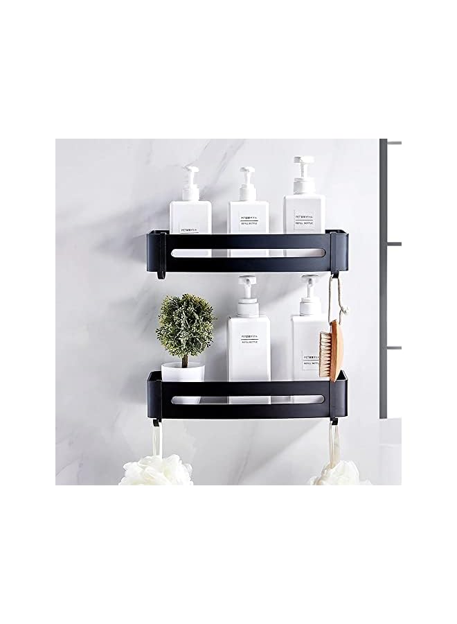 Raxoom Shelf Organizer Shower Storage Corner Shelves Wall Mounted Aluminum Toilet Shampoo Holder No Drill Bathroom Accessories 2pcs - Image 3