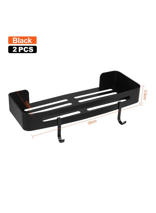 Raxoom Shelf Organizer Shower Storage Corner Shelves Wall Mounted Aluminum Toilet Shampoo Holder No Drill Bathroom Accessories 2pcs - Image 4