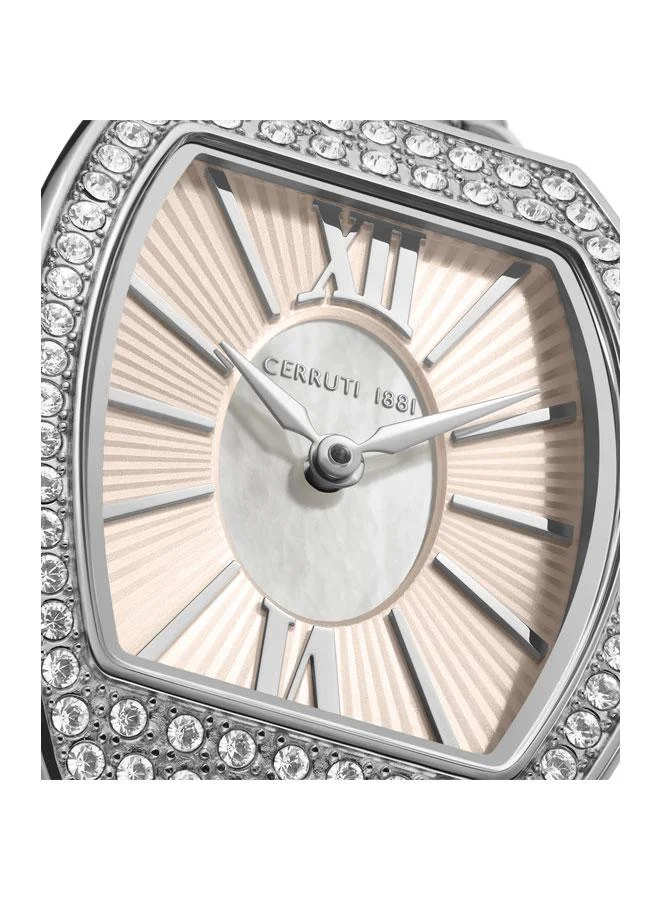 CERRUTI 1881 Women's Calliano 21mm Champagne Mother-of-pearl Dial Quartz Analog Watch For Women