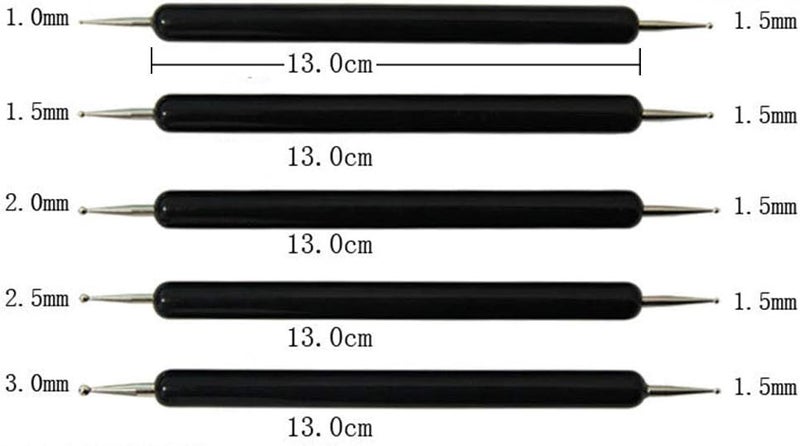 ZYAMY 5pcs Double Head Acrylic Rod Round Head Indentation Pen Pattern Tracing Stylus for Tracing, Transferring, Embossing, Drawing, Painting, Engraving, Sculpting - Image 4