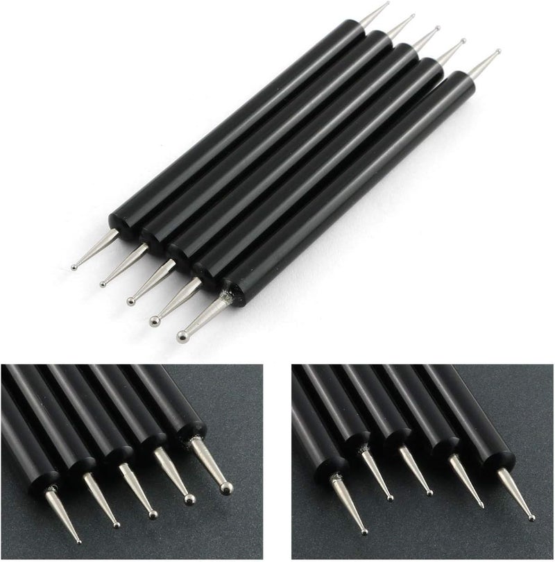 ZYAMY 5pcs Double Head Acrylic Rod Round Head Indentation Pen Pattern Tracing Stylus for Tracing, Transferring, Embossing, Drawing, Painting, Engraving, Sculpting - Image 2