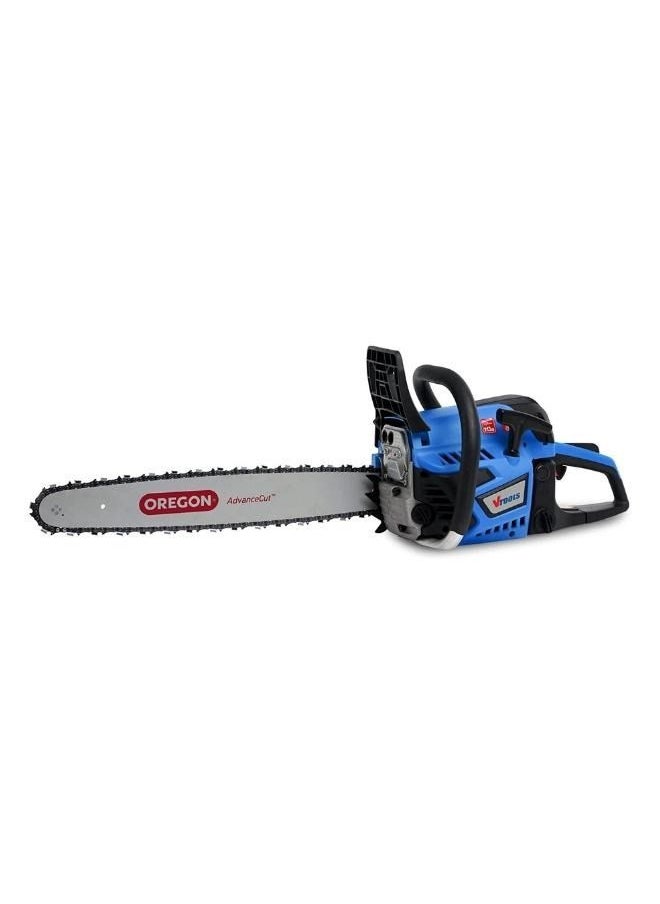 VTOOLS 20 Inch 58 Cc 2-Stroke Handheld Gasoline/Petrol Powered Chainsaw Cutter With Oregon Chain For Cutting Trees Wood And Logs  - Image 1