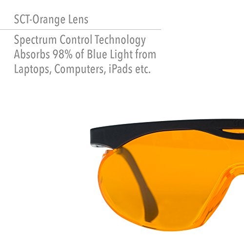 UVEX Honeywell Uvex Ademco Skyper Blue Light Blocking Computer Glasses with SCT-Orange Lens (S1933X) - Image 2