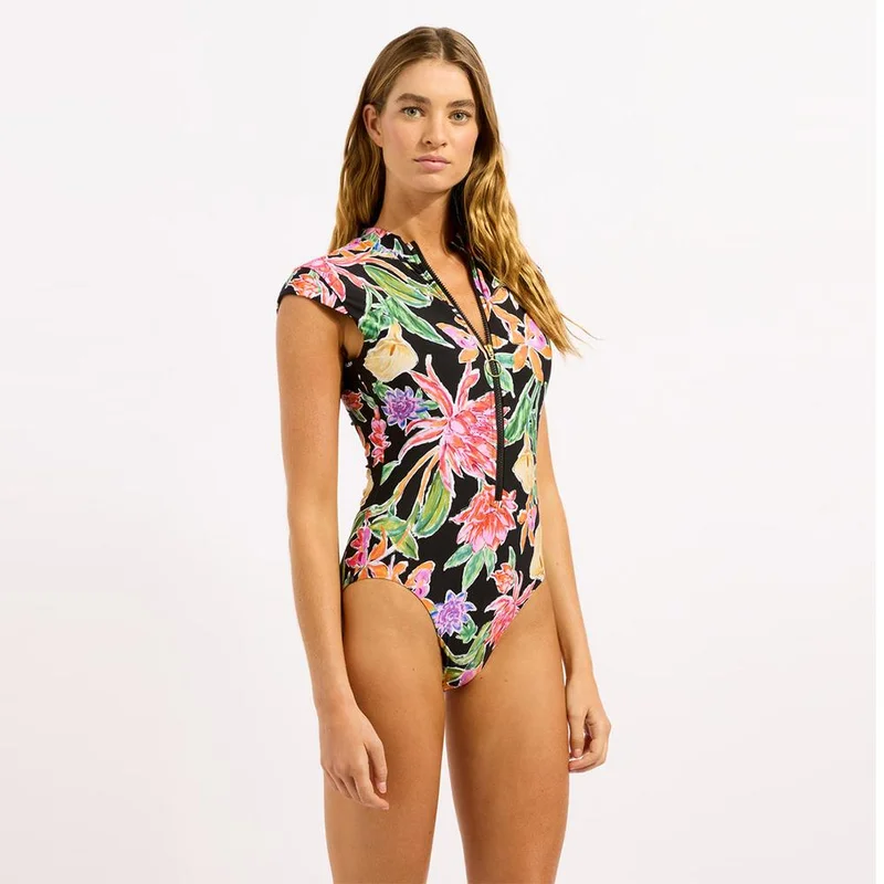 Seafolly  Hothouse Flowers Zip Front One Piece Swimsuit - Women for Women | Best Price UAE