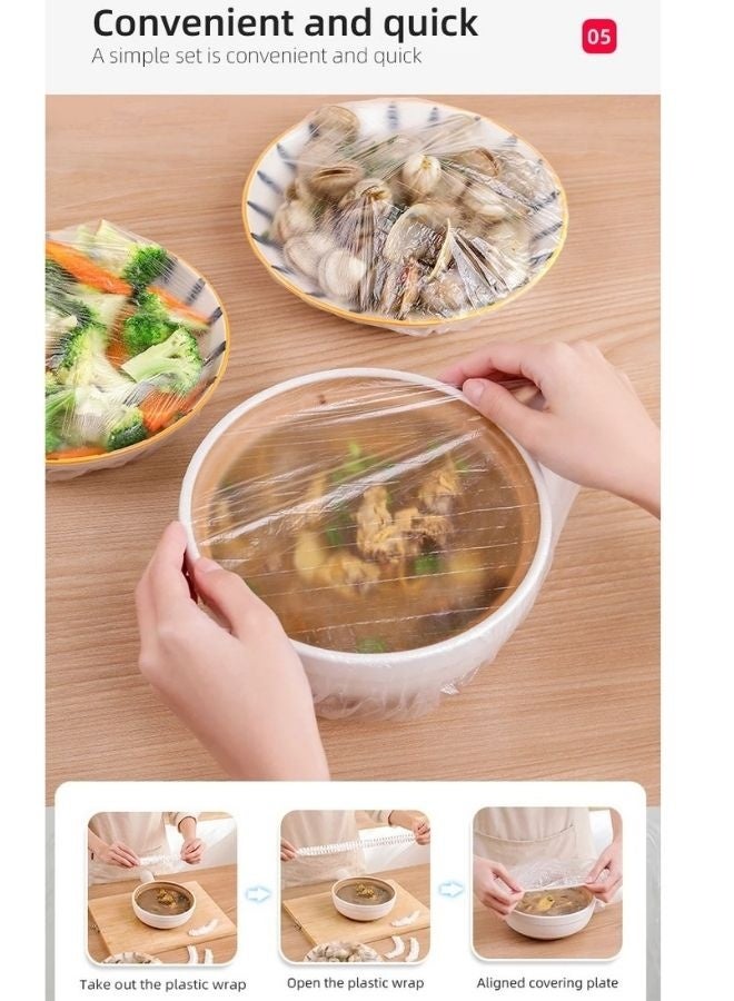 فالمر 300 قطعة غطاء طبق بلاستيكي مرن وقابل للاستخدام – أغطية صحون وأطباق مرنة لحفظ الطعام من الغبار والحشرات، مناسبة للفاكهة والخضار، الأطباق والكؤوس، مثالية للمنزل، المطاعم، الحفلات، النزهات، والشواء، سهلة الاستخدام ومرنة لتغطية جميع الأحجام - Image 5