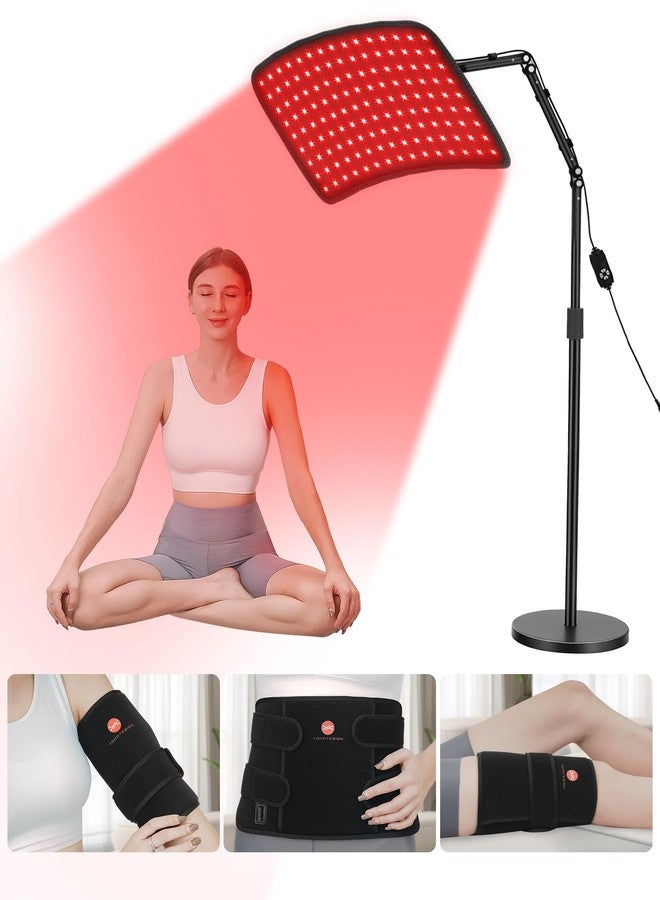 YOHOTESION Red Light Therapy for Body, 3 in 1 Infrared Red Light Therapy Lamp with Stand & Wrap, 660nm+850nm, 4 Modes & 6 Timers, Full Body Red Light Panel at Home for Beauty Recovery Relaxation - Image 1